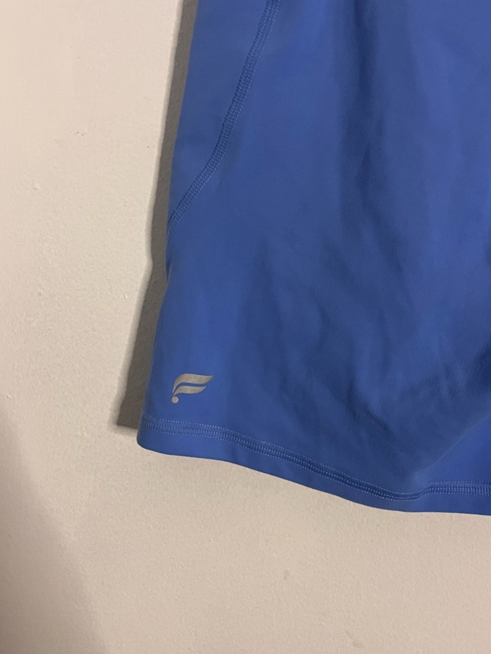 Fabletics Oasis PureLuxe Crossover 6'' Biker Shorts in Cerulean Blue - Picture 5 of 7